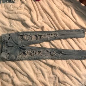 High Rise Ripped Jeans